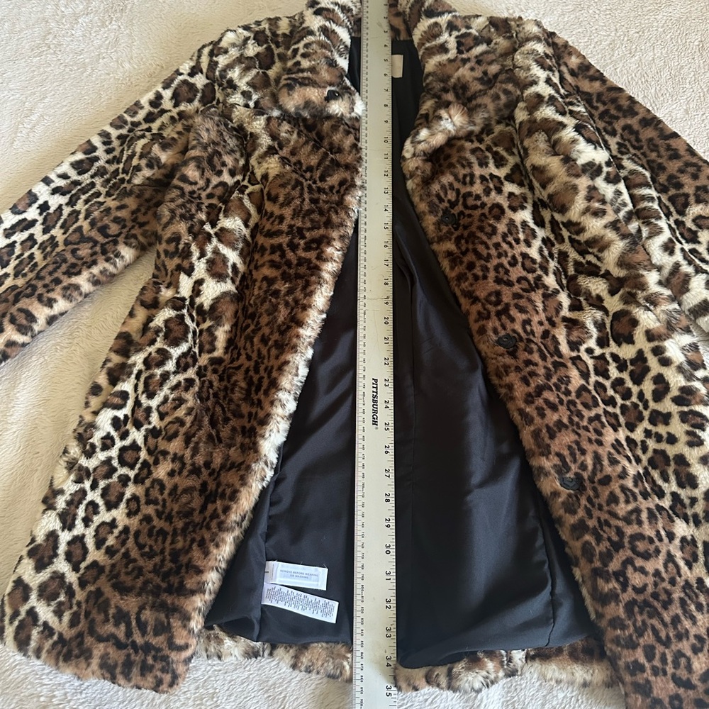 LOFT Brown Leopard Teddy Jacket - image 4